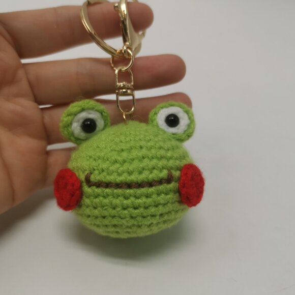 Cute Handmade Crochet Doll Keychain Pikachu Pendant DIY Knitting Gift - Picture 9 of 10